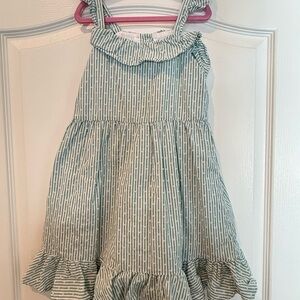 Janie and Jack Green Striped Dress